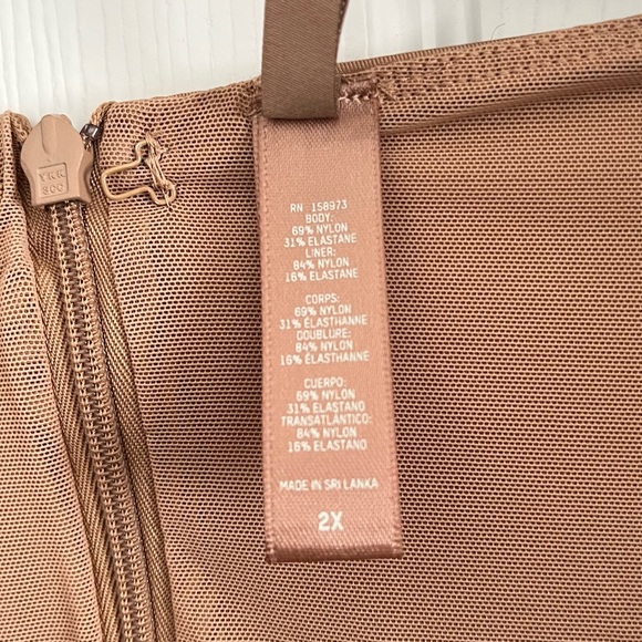 SKIMS All-In-One Scoop Neck Long Sleeve Onesie - Sienna 2X - Picture 9 of 10